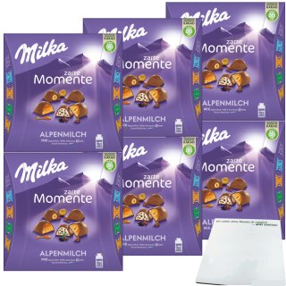 Milka Zarte Momente Schokomix 5-fach-sortiert 6er Pack (6x169g Packung) + usy Block