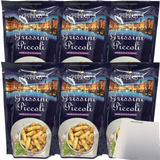 Leverno Grissini Piccoli Knoblauch & Petersilie 6r Pack (6x100g Packung) + usy Block
