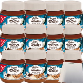 Gut & Günstig Kaffeeweißer verfeinert Kaffee und Tee 12er Pack (12x250g Dose) + usy Block