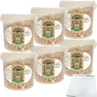 Wester Rohrzuckerwürfel Bruine Riet Suiker Brokjes 6er Pack (6x2kg Eimer) + usy Block