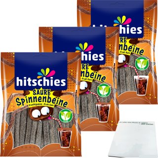 Hitschies fruit gum, acidic spider legs, cola