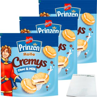 Prinzen Rolle Cremys Choc & Milk 3er Pack (3x172g Packung) + usy Block