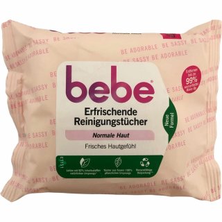 Bebe Erfrischende Reinigungstücher für Normale Haut (25 Stk)