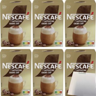 Nescafe Gold Typ Cappuccino Cremig Zart Getränkepulver 6x140g Packung (60x14g Sticks) + usy Block