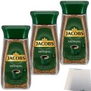 Jacobs Krönung löslicher Kaffee Instantkaffee 3er Pack (3x200g Glas) + usy Block