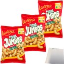 Lorenz Erdnußlocken Jumbos Classic XXL Erdnussflips Mais-Snack Erdnuss-Genuss 3er Pack (3x150g Packung) + usy Block