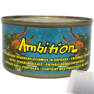 Ambition Krabbenfleisch Krabbenfleischmus in Aufguss 1er Pack (1x170g Dose) + usy Block