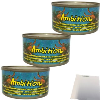 Ambition Krabbenfleisch Krabbenfleischmus in Aufguss 3er Pack (3x170g Dose) + usy Block
