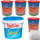Metten Dicke Sauerländer Bockwurst 20x80g (4x400g Dose) Bautzner Senf mittelscharf (1kg Eimer) + usy Block