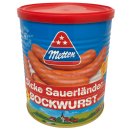 Metten Dicke Sauerländer Bockwurst 20x80g (4x400g Dose) Bautzner Senf mittelscharf (1kg Eimer) + usy Block