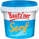 Metten Dicke Sauerländer Bockwurst 30x80g (6x400g Dose) Bautzner Senf mittelscharf (1kg Eimer) + usy Block