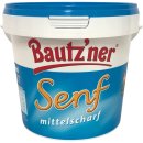 Metten Dicke Sauerländer Bockwurst 30x80g (6x400g Dose) Bautzner Senf mittelscharf (1kg Eimer) + usy Block