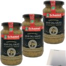 Schamel Senf-Dill-Sauce Gravadine mit Meerrettich verfeinert 3er Pack (3x140ml Glas) + usy Block