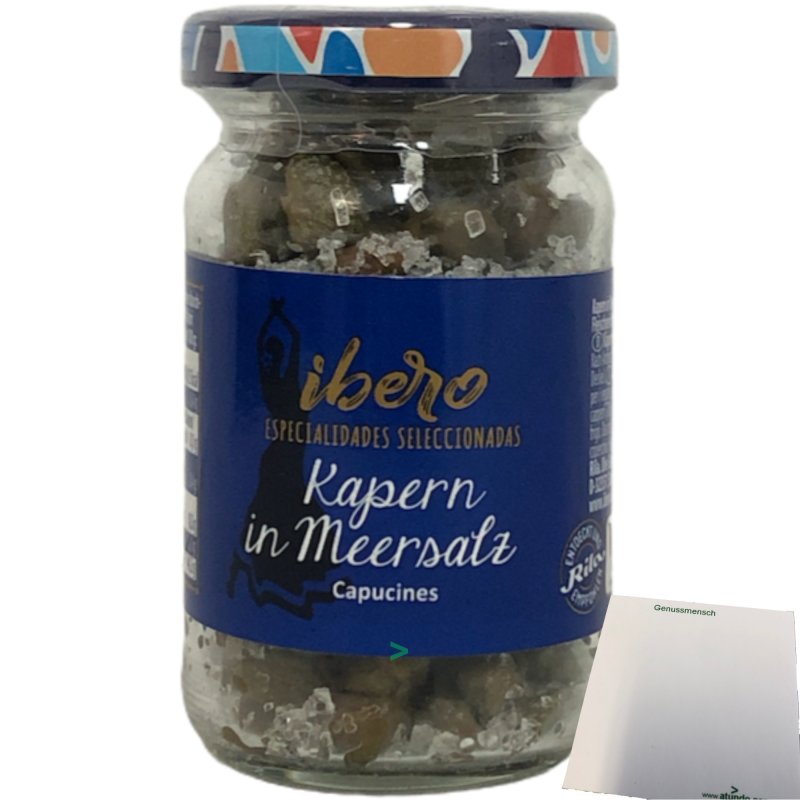 Ibero Kapern in Meersalz Capucines 1er Pack (1x75g Glas) + usy Block