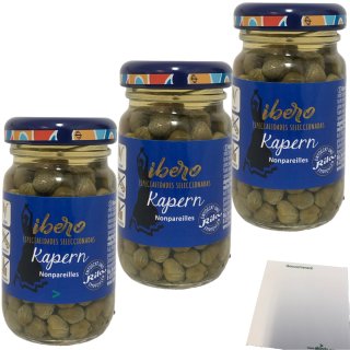 Ibero Kapern Nonpareilles 3er Pack (3x50g Glas) + usy Block
