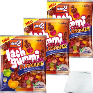 nimm2 Lachgummi Cola Flaschies 200g Fruchtgummi mit Vitaminen