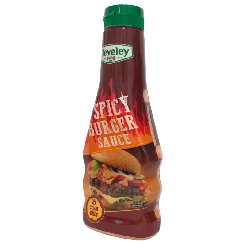 Develey Spicy Burger Sauce 6er Pack (6x250ml Flasche) + usy Block