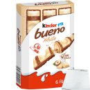 Kinder bueno white 1er Pack (6 Riegel, 117g) + usy Block