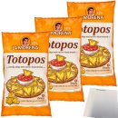 La Morena Totopos Tortilla Chips mit Nacho Käse Geschmack 3er Pack (3x475g Packung) + usy Block