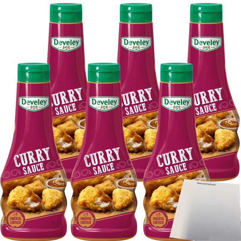 Develey Curry Sauce fruchtigexotisch auch zum dippen 6er Pack (6x250