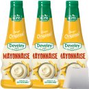 Develey Mayonnaise unser Original 3er Pack (3x500ml Flasche) + usy Block