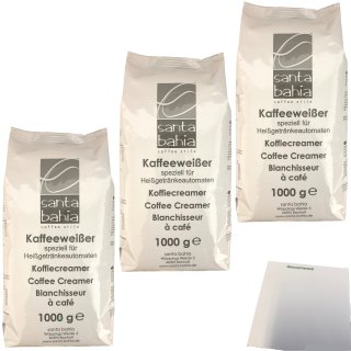 Santa Bahia Kaffeeweisser für Heißgetränkeautomaten Coffee Creamer (3x1 kg Beutel) + usy Block