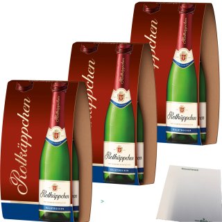 Rotkäppchen Sekt halbtrocken 11% vol. 3er Pack (6x0,2l Flasche) + usy Block