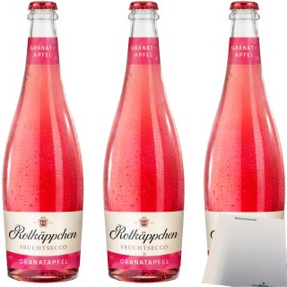 Rotkäppchen Fruchtsecco Granatapfel 8% vol. 3er Pack (3x750ml Flasche) + usy Block