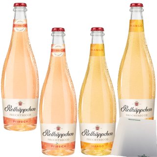 Rotkäppchen Fruchtsecco Pfirsich + Mango 8% vol. 2x750ml Flaschen je Sorte + usy Block
