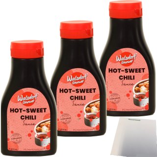 Walsdorf Gourmet Hot-Sweet Chili Sauce 3er Pack (3x250ml Tube) + usy Block