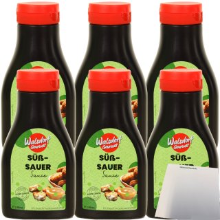 Walsdorf Gourmet Süß-Sauer Sauce 6er Pack (6x250ml Tube) + usy Block