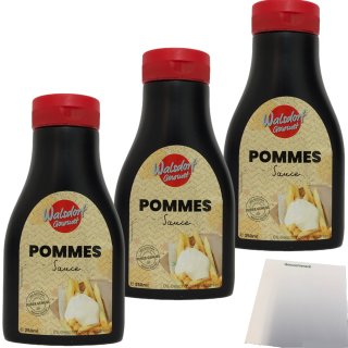 Walsdorf Gourmet Pommes Sauce 3er Pack (3x250ml Tube) + usy Block