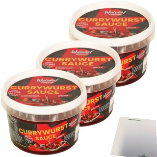 Walsdorf Gourmet Currywurst Sauce 3er Pack (3x500g Schale)  + usy Block