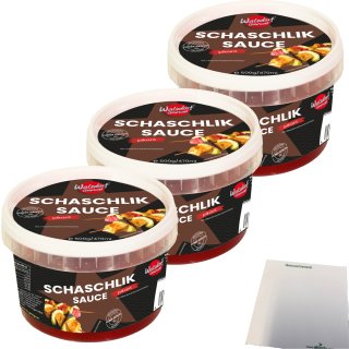 Walsdorf Gourmet Schaschlik Sauce 3er Pack (3x500g Schale) + usy Block