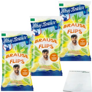Ahoj-Brause Brause-Flips Younes Zarou Edition 3er Pack (3x65g Tüte) + usy  Block