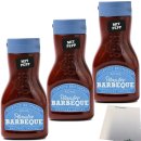 Curtice Brothers 100% Natural Pitmaster Barbeque-Sauce Squeeze Flasche 3er Pack (3x420ml)  + usy Block