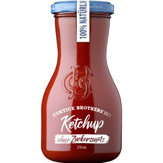 Curtice Brothers Bio Ketchup ohne Zuckerzusatz (270ml Flasche)