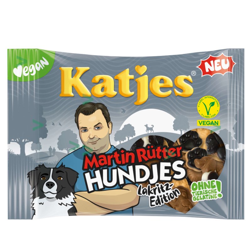 Katjes Hundjes Martin Rütter vegane Lakritz (175g Packung)