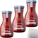 Curtice Brothers Bio Ketchup ohne Zuckerzusatz 3er Pack (3x270ml Flasche) + usy Block