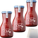 Curtice Brothers Bio Chili Ketchup ohne Zuckerzusatz 3er Pack (3x270ml Flasche) + usy Block