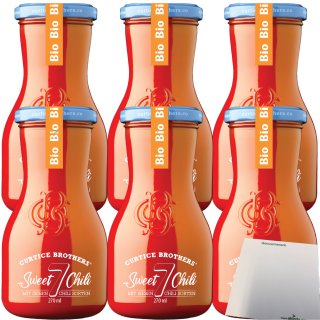 Curtice Brothers Bio Sweet7Chili Sauce 6er Pack (6x270ml Flasche) + usy Block