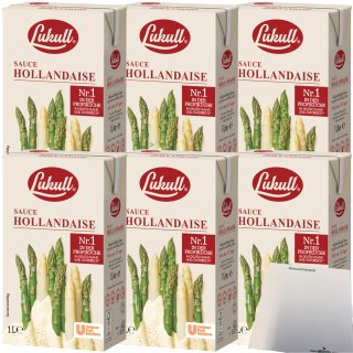 Lukull Hollandaise Sauce mit zart cremiger Konsistenz 6er Pack (6x1 Liter Packung) + usy Block