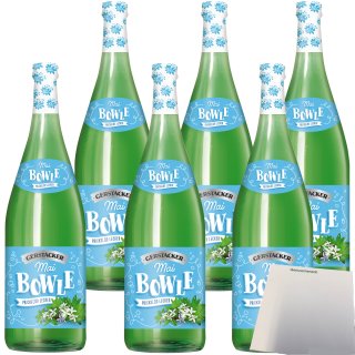 Gerstacker Maibowle auf Weinbasis 5% vol. 6er Pack (6x1 Liter Flasche) + usy Block