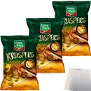 funny frisch Kruspers Honig und Senf Weizenkräcker 3er Pack (3x120g Tüte) + usy Block