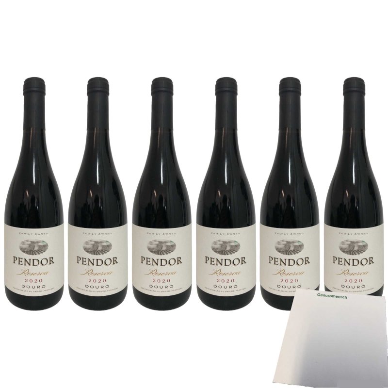 Pendor Reserva Douro Tinto 6er (6x0,75l Pack Vinho Flasche + Rotwein)