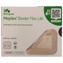 Mölnlycke Mepilex Border Flex Lite selbsthaftender Schaumverband 4x5 cm, 3er Pack (3x10 Stück Packung) + usy Block