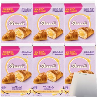 Bauli Capriccio alla Crema Croissants mit Vanillefüllung 6er Pack (6x300g Packung) + usy Block