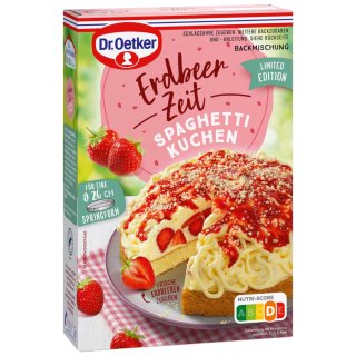 Dr. Oetker Erdbeer-Zeit Spaghetti-Kuchen
