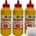 Kühne Senf Habanero Chili Mustard feurig scharfer Senf 3er Pack (3x250ml Squeeze Flasche) + usy Block