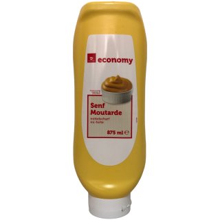 Economy Senf Moutarde mittelscharf 875ml Flasche